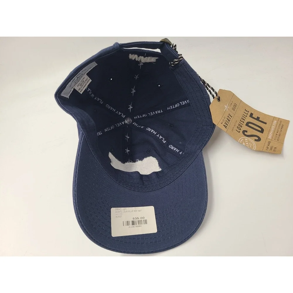 SDF Louisville International‎ Airport Aviate Strapback Adjustable Hat Cap Blue